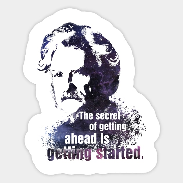 mark twain quote Sticker by conquart